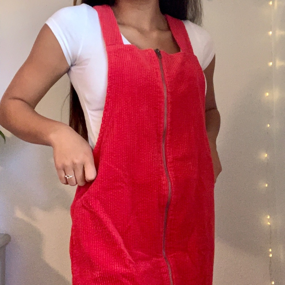 corduroy overall dress